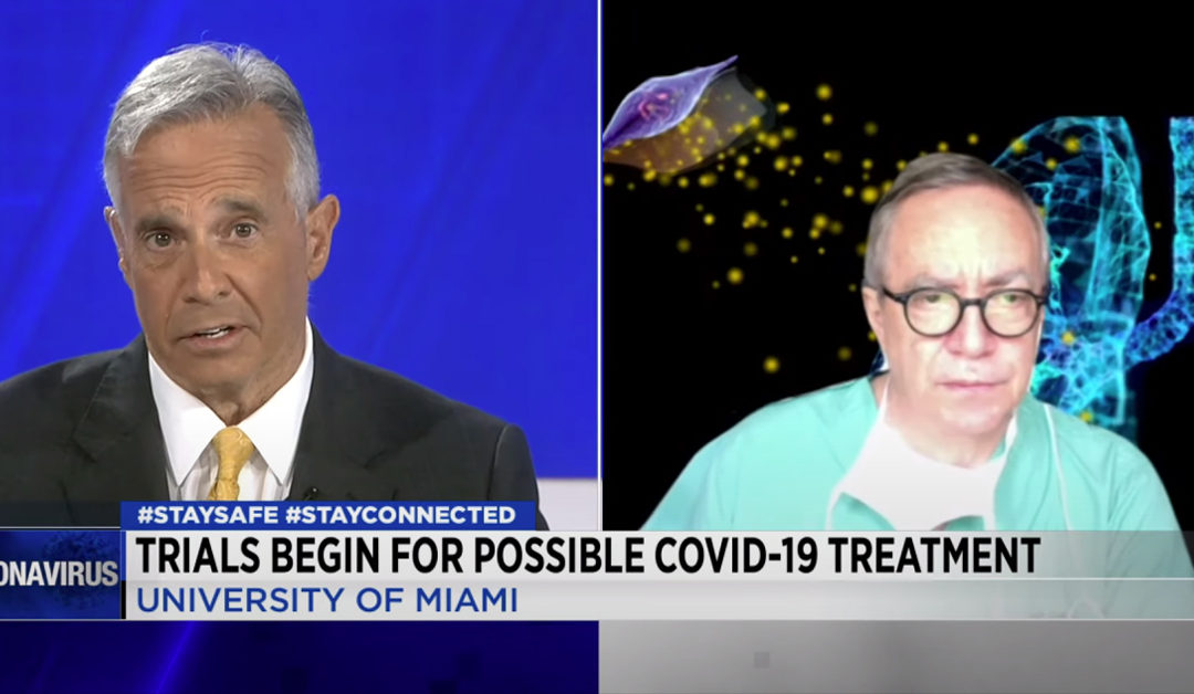 1st UC-MSC Infusion given to gravely ill COVID-19 patient ahead of Miami clinical trial