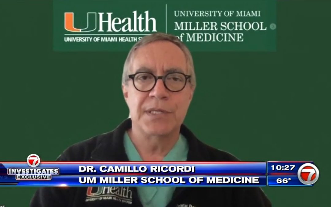 Watch: Dr. Camillo Ricordi talks about the use of stem cells to treat severely sick COVID-19 patients